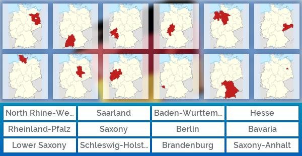 location of German states