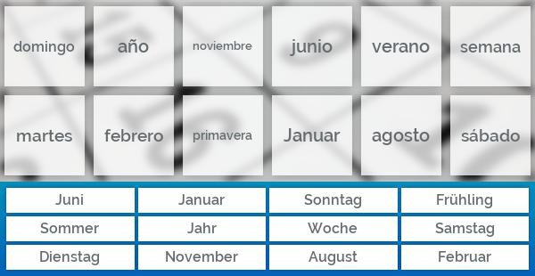 días, semana,  meses