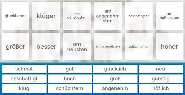 Adjektive und ihre Steigerungsformen